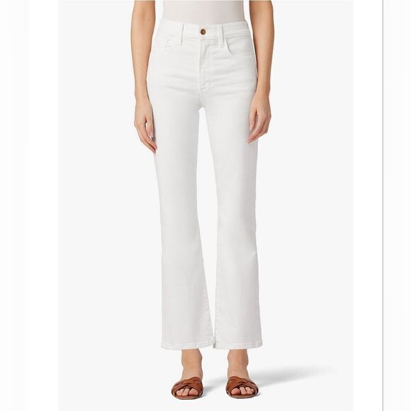 Joe's Flawless The Callie High Rise Cropped Boot Jeans White - Picture 1 of 13